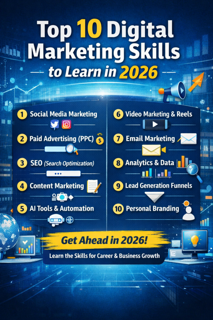 Top 10 Digital Marketing Skills to Learn in 2026